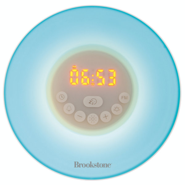 Brookstone Digital Tabletop Clock with Alarm in White Wayfair Canada